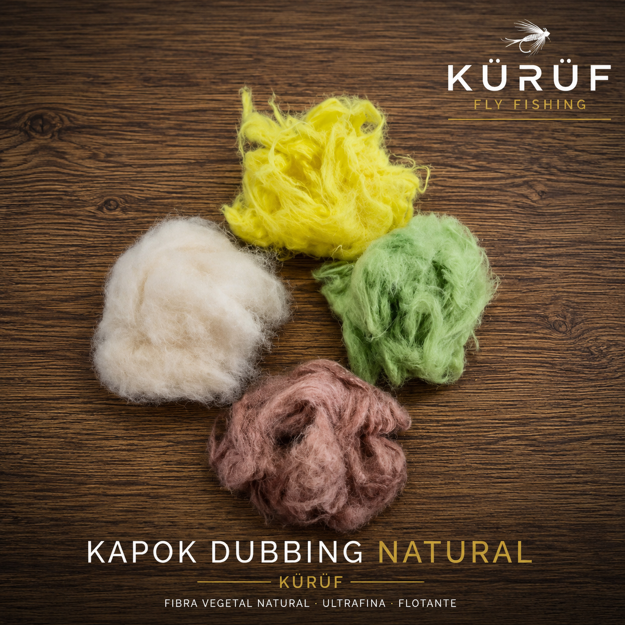 Kapok Dubbing Natural | Fibra ultrafina flotante para moscas secas y ninfas