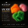 UV Ice Dubbing KÜRÜF | Dubbing Sintético UV de Alto Brillo para Atado de Moscas